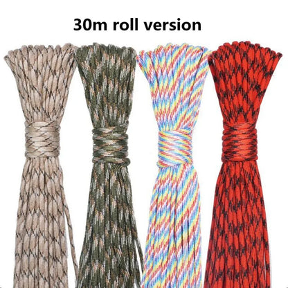 5M/15M/30M 7-Core 550 Paracord 4mm Parachute Cord Outdoor Camping survival Rope kit