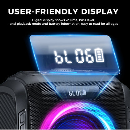 W-KING 250W PEAK Large Portable Bluetooth  Wireless Speaker