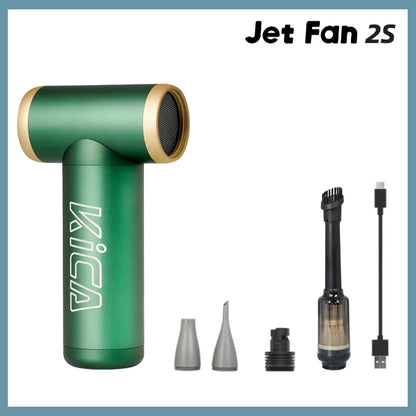 KiCA JetFan 2S Portable Air Blower 117000RPM Rechargeable Mini Fan, Metal Shell Extreme Mode