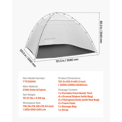 SucceBuy Portable Booth Tent With Built-in Floor