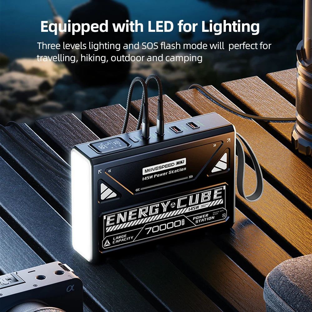 LED Camping Lantern Large Capacity Battery w/ Rechargeable Lamp