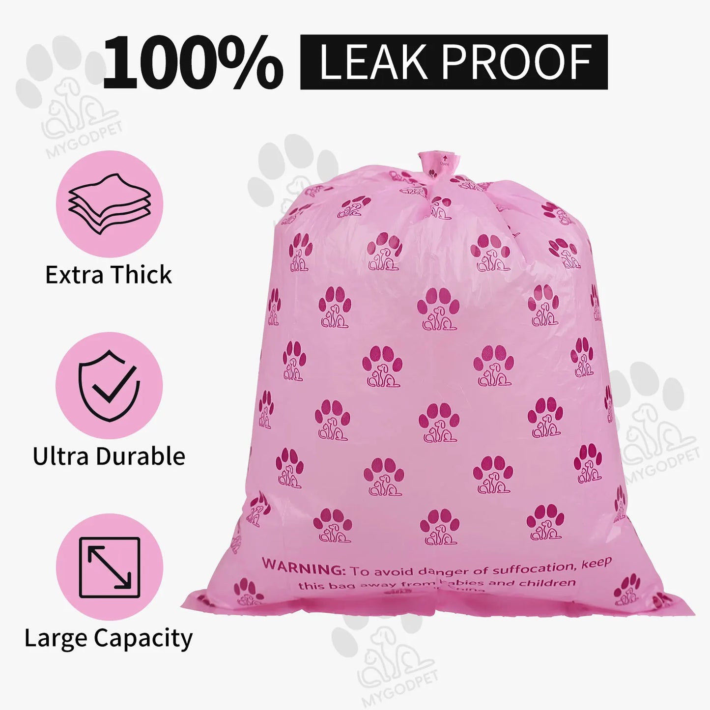 Dog Poop Bags Rolls with Dispenser 150 Count Biodegradable