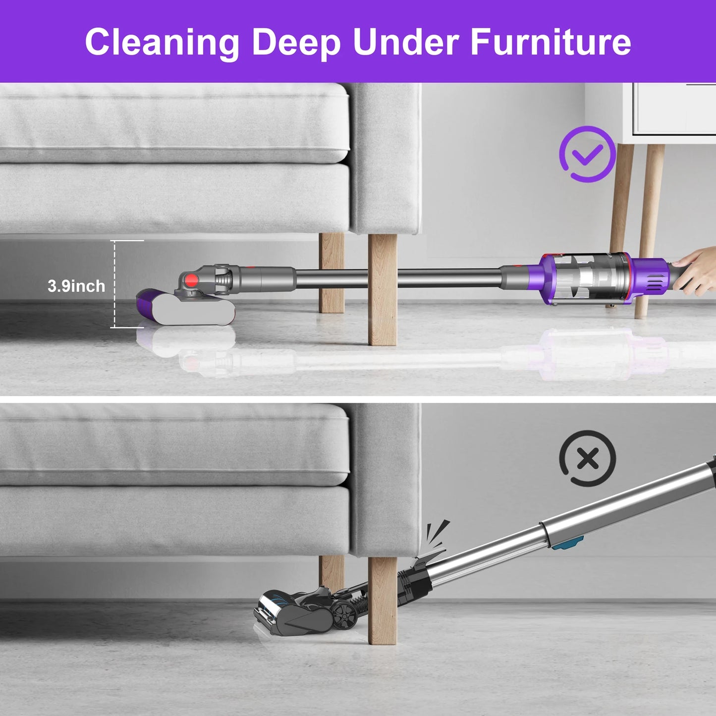 Cordless Powerful Stick Brushless Motor Vacuum Cleaner
