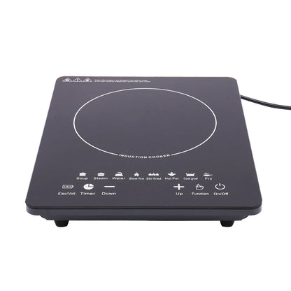 110V 750W Electric Induction Cooktop 8 Power Levels Touch Control Burner 180min Timer Portable Stove