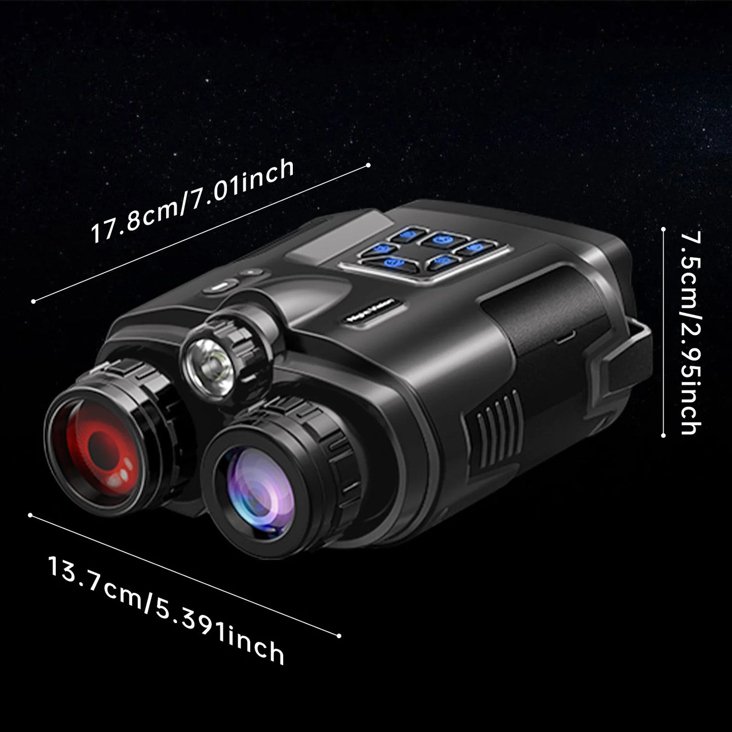 Night Vision Binoculars 4K Infrared Rechargeable 8X Digital Zoom Darkness Goggles Rechargeable