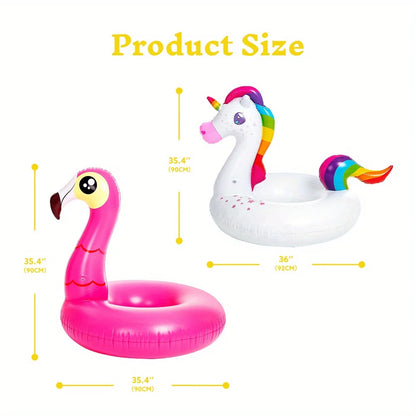 Joyfy 2Pack Flamingo Unicorn And Pool Float