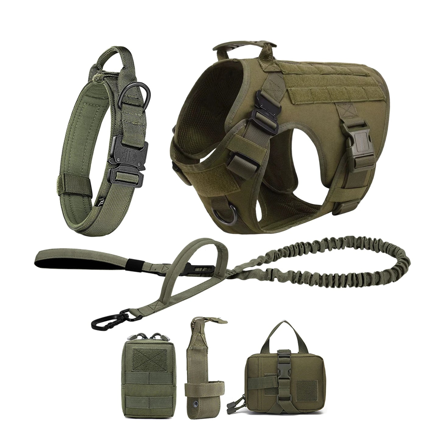 Tactical Dog Harness Collar For Medium Large Dogs