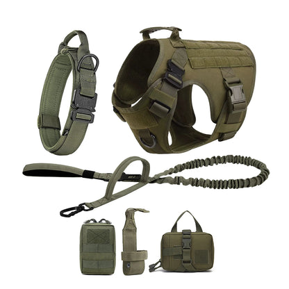 Tactical Dog Harness Collar For Medium Large Dogs