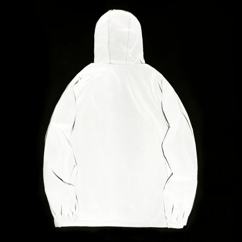 NEW SIZE Night Reflective Hooded Jacket