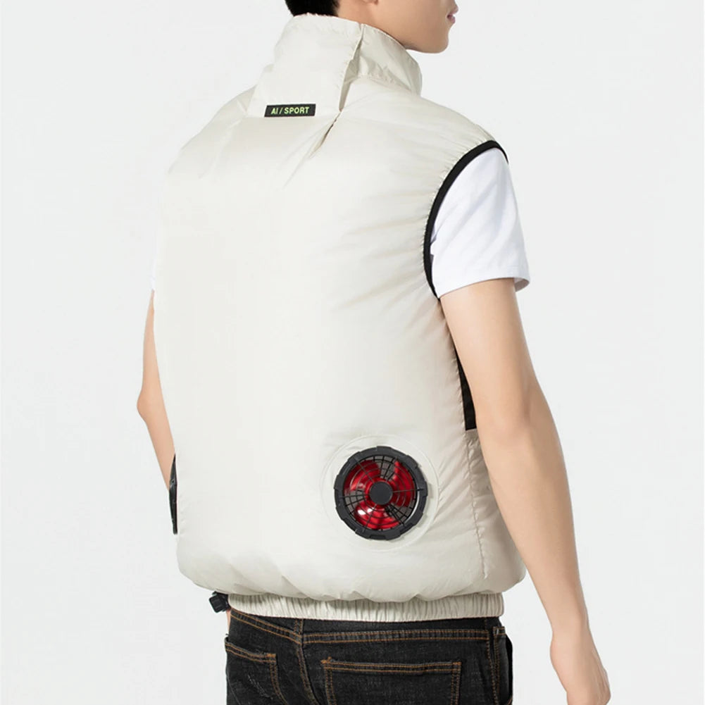 Breathable Sleeveless Cooling Fan Vest