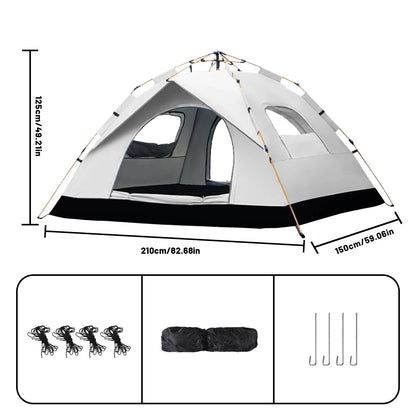 Small Silver Compact Auto-Tent - Quick 60-Second Setup Sunshade