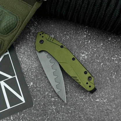 Dividend Steel Blade Folding Knife Aluminum Handle