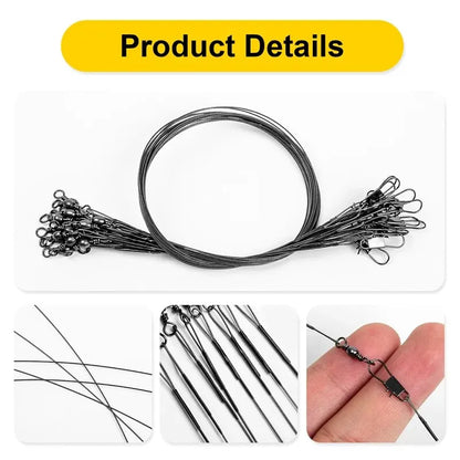 20PC Anti Bite Steel Fishing Line 15/20/25/30cm