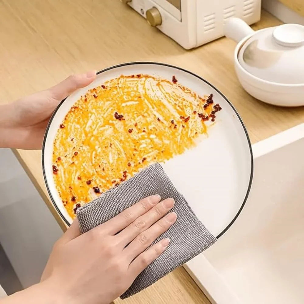 20 Pcs Microfiber Cleaning Cloth Roll
