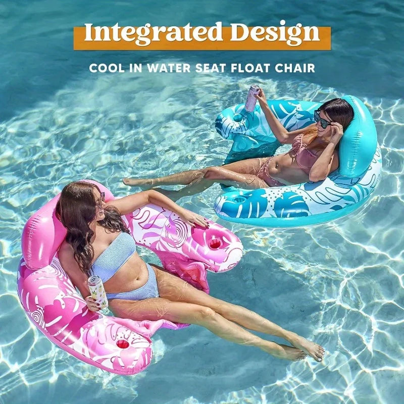 JOYFY 2 Pack Pool Chairs Inflatable Pool Floats