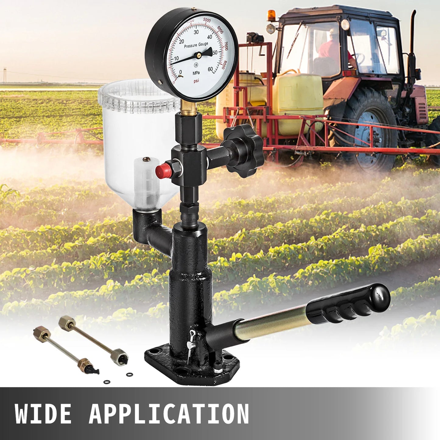 SucceBuy Diesel Fuel Injector Nozzles Tester with Dual Scale Gauge
