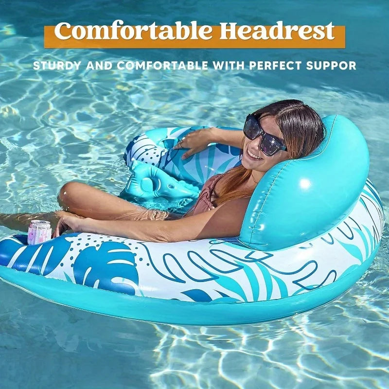 JOYFY 2 Pack Pool Chairs Inflatable Pool Floats