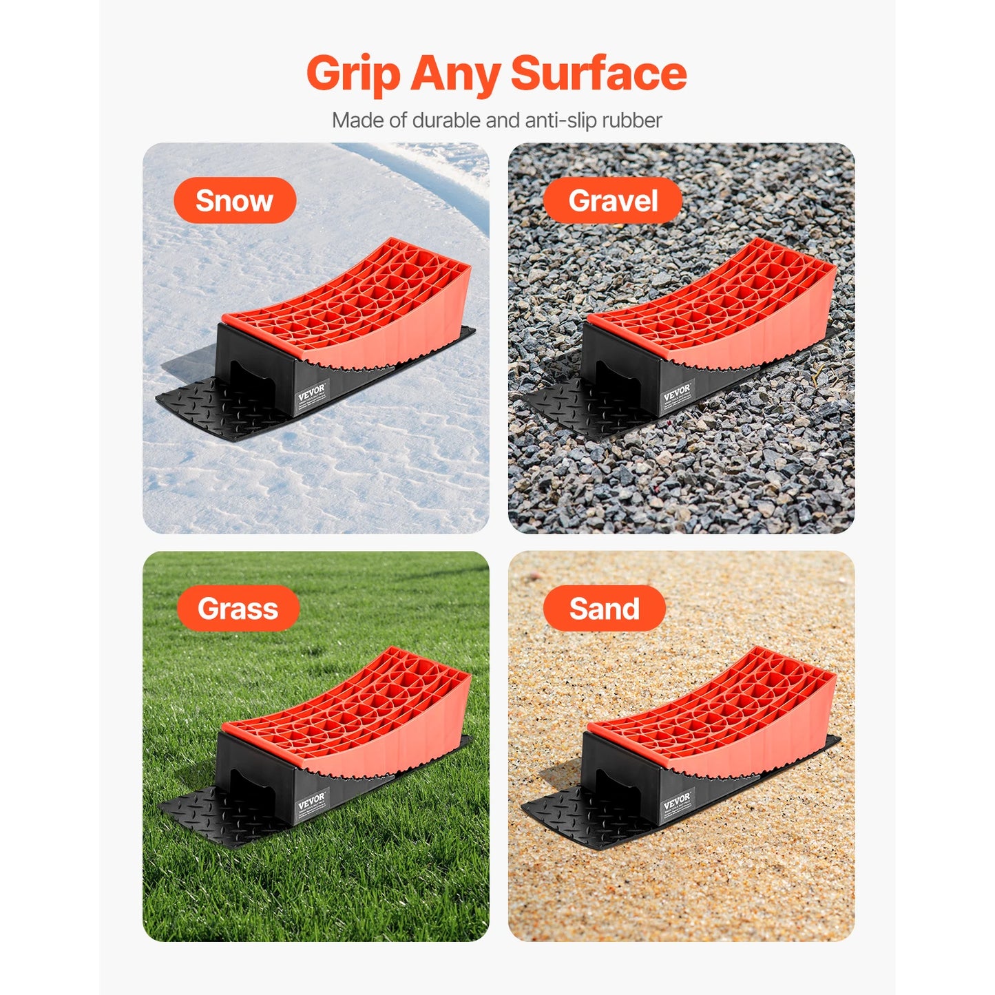 SucceBuy 2 Pcs RV Leveling Blocks with Anti-Slip Mat Carrying Bag Level