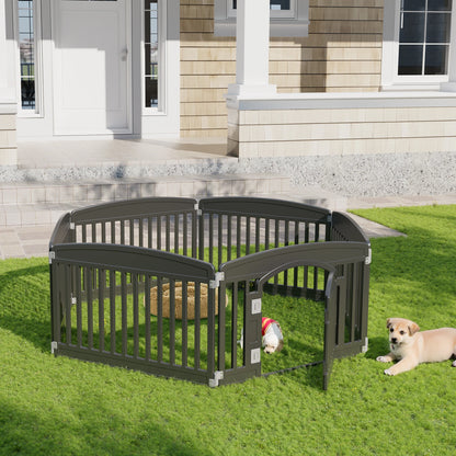 JHK Plastic Dog Playpen 6 Panel 24IN Expandable Durable Pet Fence