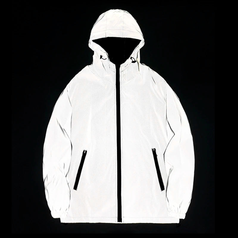 NEW SIZE Night Reflective Hooded Jacket