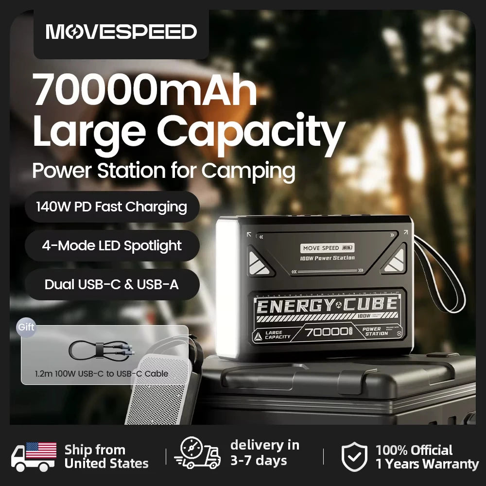 LED Camping Lantern Large Capacity Battery w/ Rechargeable Lamp