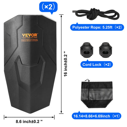 SucceBuy Inflatable Ribbed Fender with Center Holes, Air Pump & Storage Bag