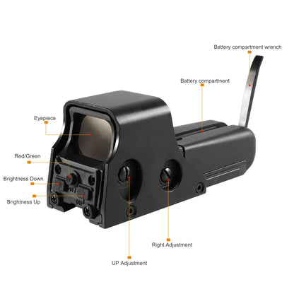 551 552 553 558 Red Green Dot Holographic Sight Scope  20mm Mount