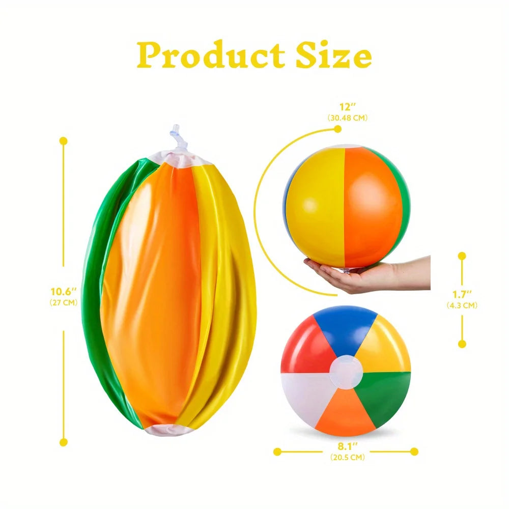 JOYFY Rainbow Beach Balls(12 Pack)