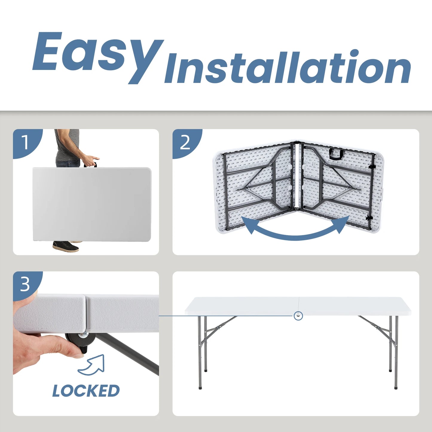 JHK  Portable Folding Heavy Duty Table