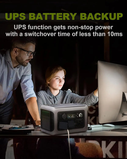 ALLPOWERS Portable Power Station R600, 299Wh LiFeP04 Battery with 2x 600W (1200W Surge)