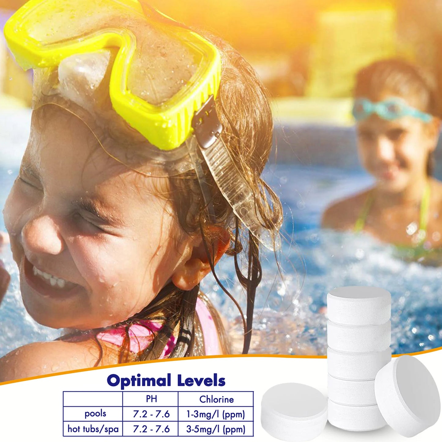 3 Inch Premium Stabilized Pool Chlorine Tablets 50 LB Bucket