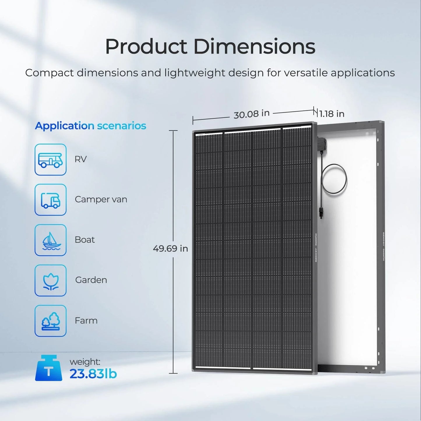 Renogy 200W Shadow Flux Anti-Shading N-Type Solar Panel