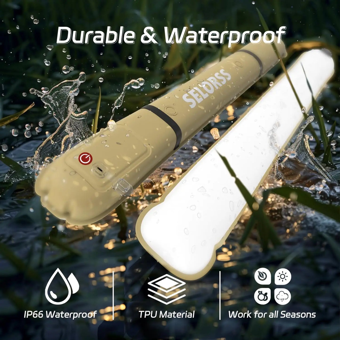 SELORSS Rechargeable Portable Spotlight Camping Lamp