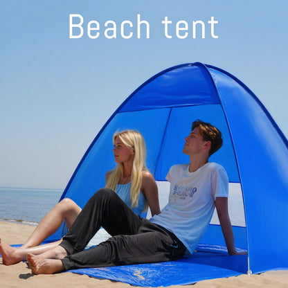 Pop-up beach tent with handbag