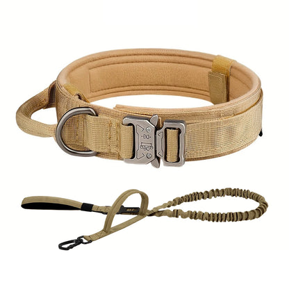 Dog Training Adjustable Tactical Collar And Leash Set