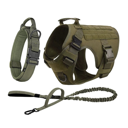 Tactical Dog Harness Collar For Medium Large Dogs