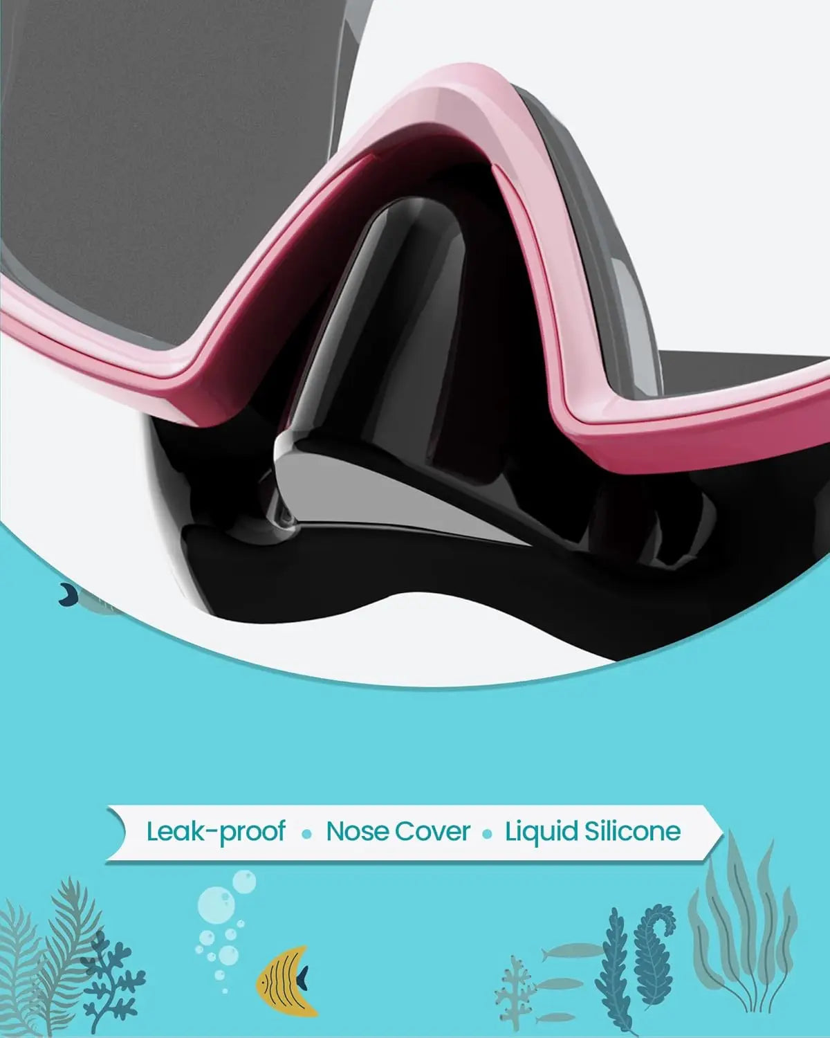 OutdoorMaster Stingray Kids Anti-Fog Swim Goggles with Nose Cover