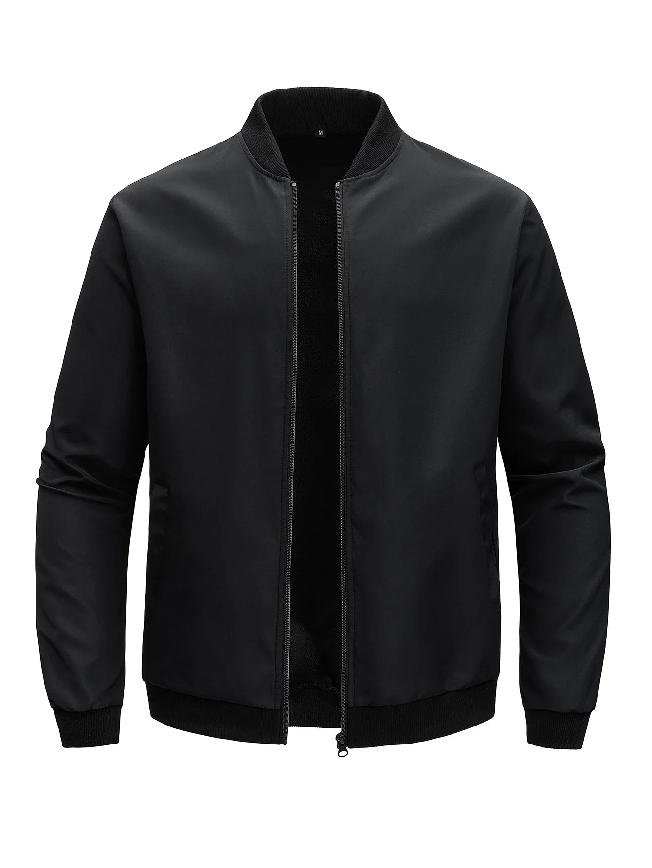 Baseball Collar Short Loose Solid Color Jacket
