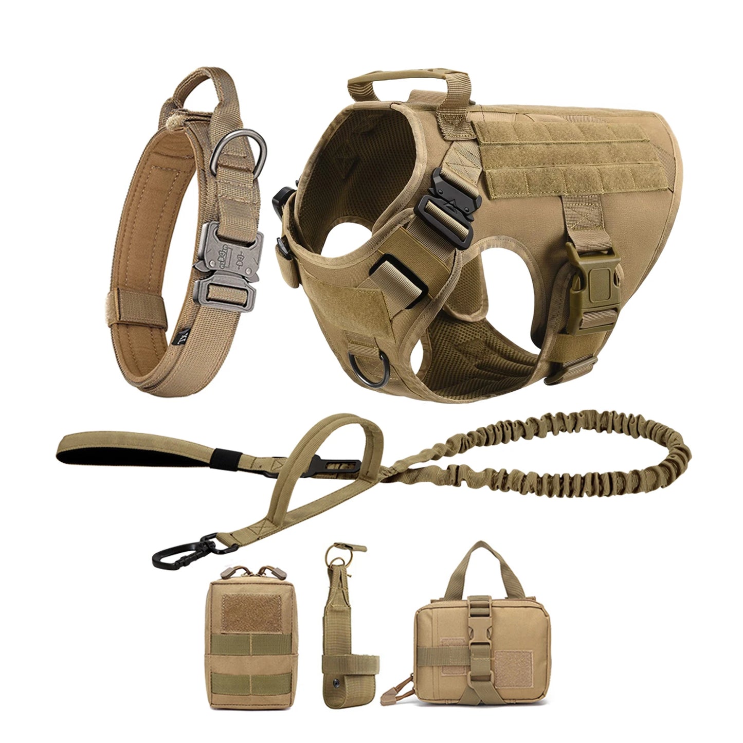 Tactical Dog Harness Collar For Medium Large Dogs