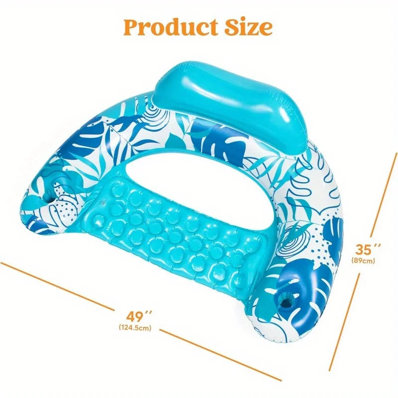 JOYFY 2 Pack Pool Chairs Inflatable Pool Floats