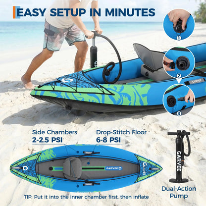 Inflatable 1/2-Person Fishing Kayak