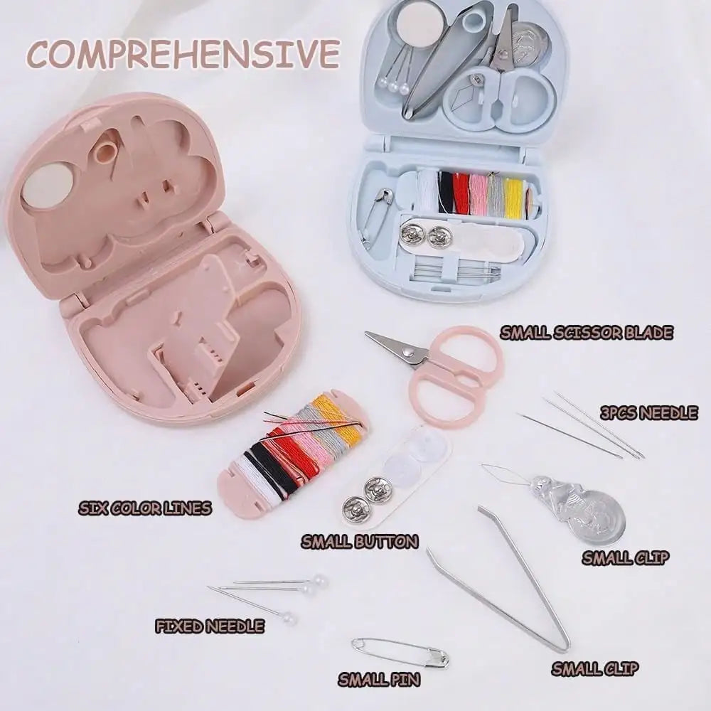 Portable Luxury Mini Travel Sewing Kit  With Threads, Sharp Scissors, Hand Needles And Extra Accessories
