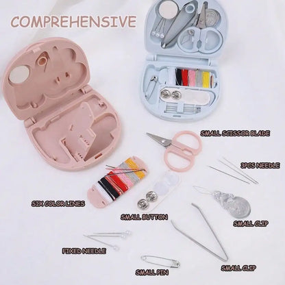 Portable Luxury Mini Travel Sewing Kit  With Threads, Sharp Scissors, Hand Needles And Extra Accessories