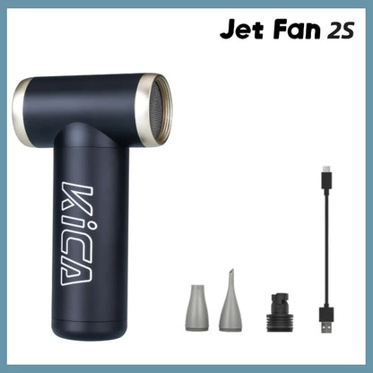 KiCA JetFan 2S Portable Air Blower 117000RPM Rechargeable Mini Fan, Metal Shell Extreme Mode