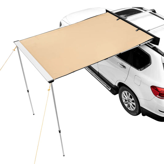 SucceBuy Retractable Car Side Awning with Waterproof Storage Bag