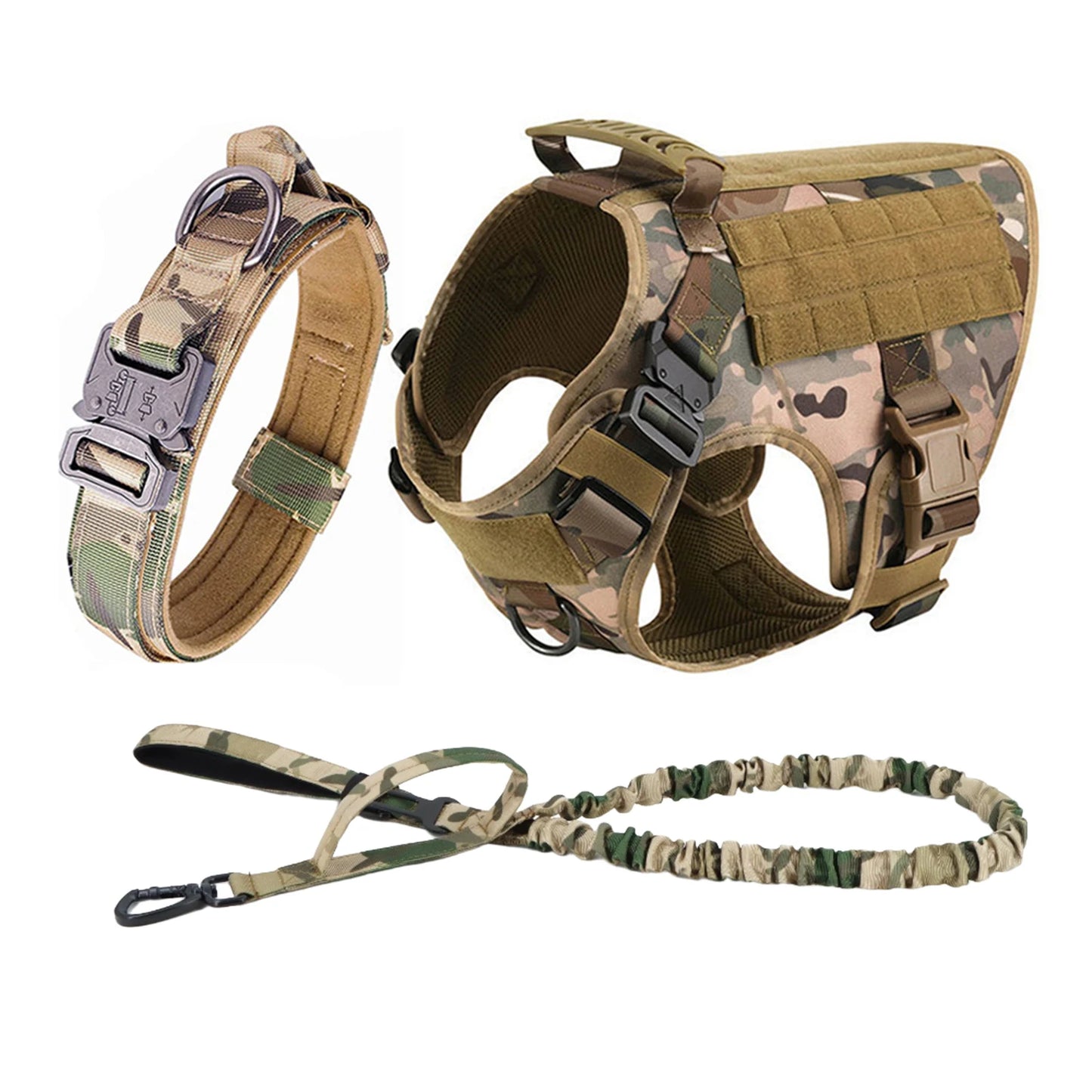 Tactical Dog Harness Collar For Medium Large Dogs