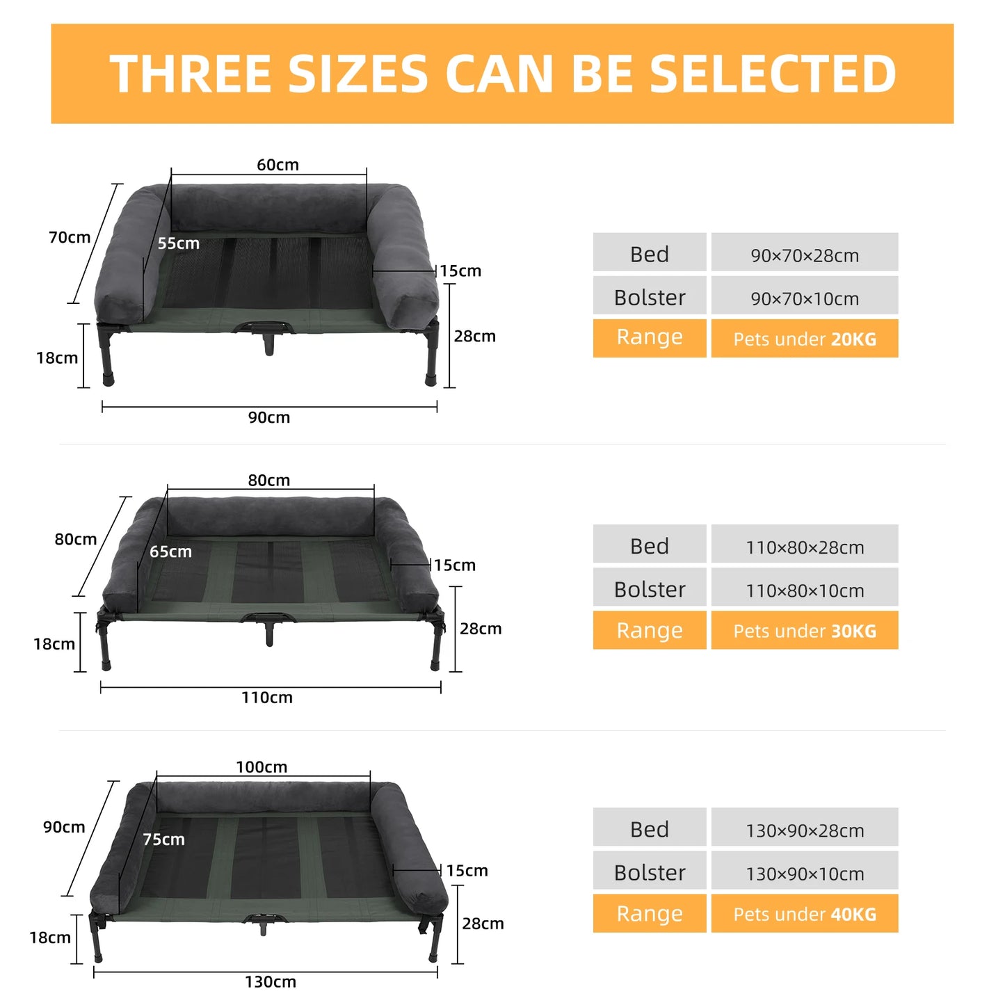 Dog Bed for Dogs and Cats Indoor Outdoor Elevated Pet Lounger Bed