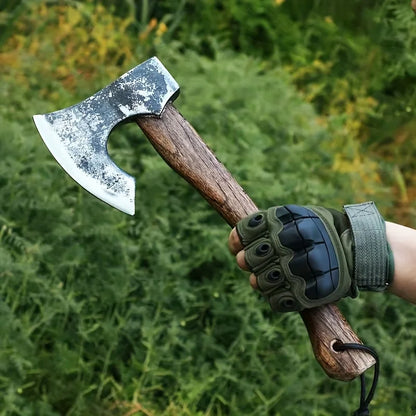 Hand Forged Viking Steel Tomahawk Camping Tree Cutting Axe