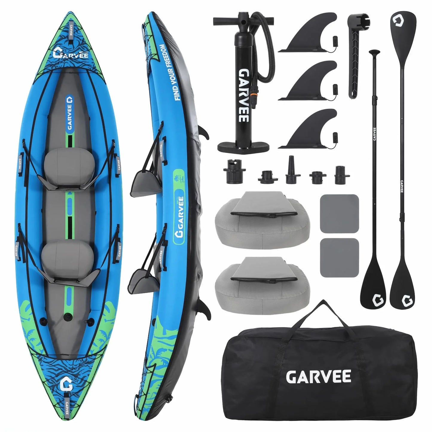 Inflatable 1/2-Person Fishing Kayak
