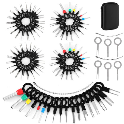 100 PCS Car Terminal Removal Repair Tools Electrical Wiring Crimp Connector Pin Extractor Kit With Keys Automotive Plug Pullers